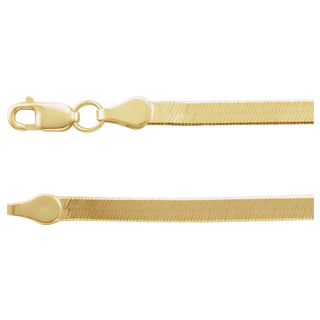 Lame d’Or  2.8mm Flexible Herringbone Bracelet  14K Yellow Gold