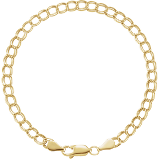 Chaîne Élégante 14K Gold Curb Bracelet
