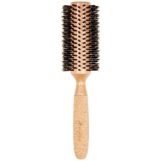 Eco-Friendly Birchwood and Cork Boar Bristle Round Hair Brush