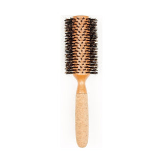 MBX Cork & Birch Wood Best Round Boar Bristle Round Brush