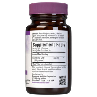 Bluebonnet CoQ10 100 mg 30 Vegetarian Softgels