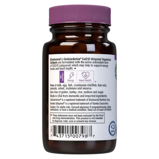 Bluebonnets CellularActive CoQ10 Ubiquinol 200 mg, 30 Vegetarian Softgels
