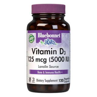 Bluebonnet Nutrition - Vitamin D3 5000 IU - 120 Vegetables Capsules