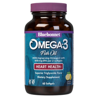 BlueBonnet Natural Omega-3 Heart Formula, 60 Softgels