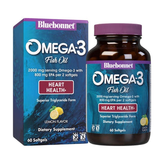 BlueBonnet Natural Omega-3 Heart Formula, 60 Softgels