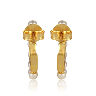 Luna Hoop Earrings - Pearl