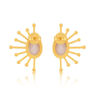 Ray of Sunshine Stud Earrings - Pearl