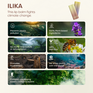 ILIKA 100% Natural Lip Balm - Organic, Plastic-free, Vegan, Cruelty-Free, Vitamin E, COSMOS Certified Organic, 4-Pack Classic Collection - Vanilla, Orange Tangerine, Peppermint, 0.15 oz each