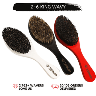 360 Wave Long Handle Curved Brush Premium Quality [All Variants]