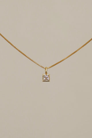 SQUARE BEZEL BIRTHSTONE CHARM
