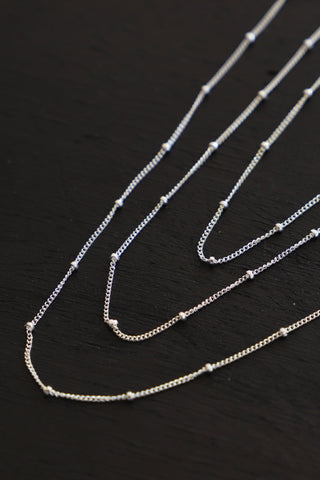 STERLING SILVER SATELLITE CABLE CHAIN