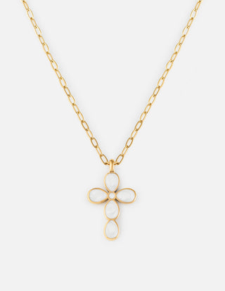 Eternal Light Cross Paperclip Chain Necklace