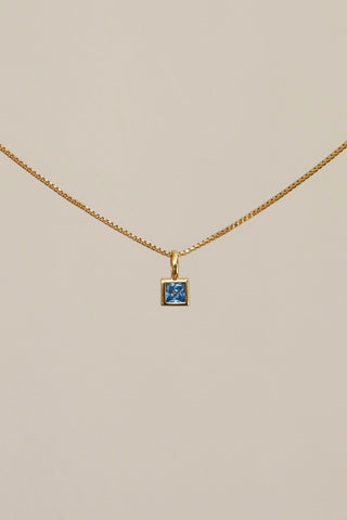 SQUARE BEZEL BIRTHSTONE CHARM