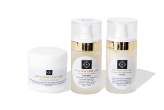 Organic Three Step Facial Renewal System - Wash, Moisturizer & Scrub - For MEN