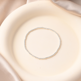 2 mm Silver Ball Bracelet
