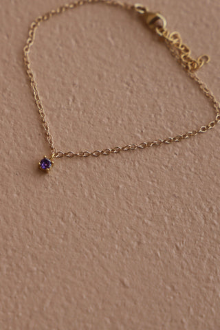 AMETHYST CHARM BRACELET