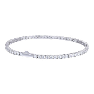 Silver Tennis Bracelet 2.5mm, 925 Sterling, VVS Moissanite – Célestin Lévêque