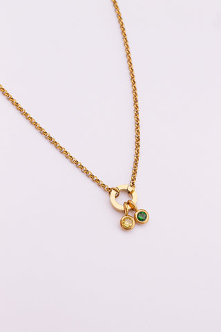 Custom Birthstone Charm Necklace