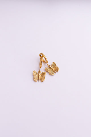 Butterfly Huggie Hoop