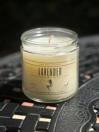 Lavender Tallow & Beeswax Candle | All Natural, Non-Toxic, Clean Burning