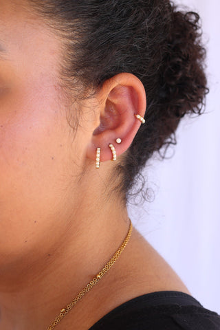 Micro Opal Hoop