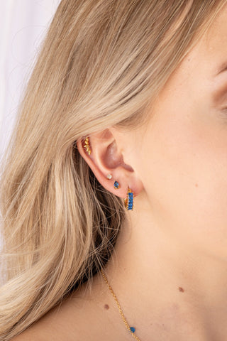 Crystal Flat Back Stud in Blue