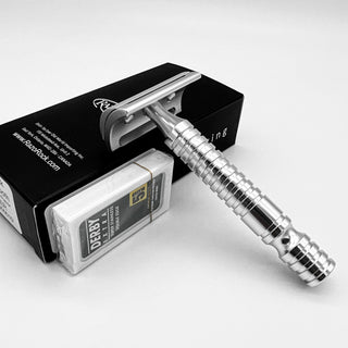 RazoRock Baby Smooth Silver - De Safety Razor - Machined Aluminum