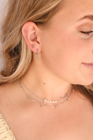 Cross Flat Back Stud
