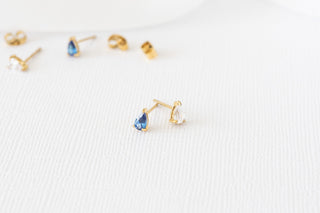 Raindrop Stud in Blue