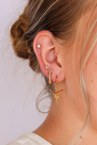 Pearl Trio Flat Back Stud