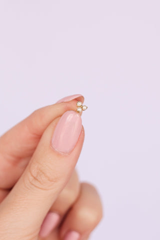 Pearl Trio Flat Back Stud