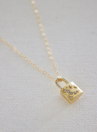 DX CELESTIAL LOCK CHARM NECKLACE