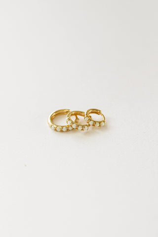 Micro Opal Hoop
