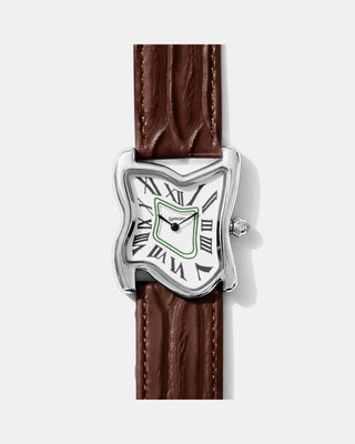 Square Melting Watch Large Silver