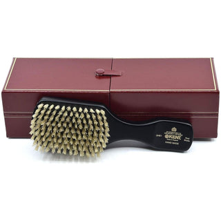 Kent - Kent OHE1 Handmade Ebony Pure White Bristle Hair Brush