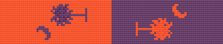 Key Fob - Palmetto Moon Orange Purple Combo