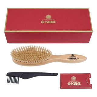 Kent BA21 Baby Satinwood Hair Brush Pure White Bristle - 5 Oz
