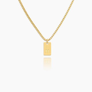 Signature Initial Tag Necklace