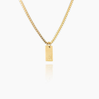 Signature Initial Tag Necklace