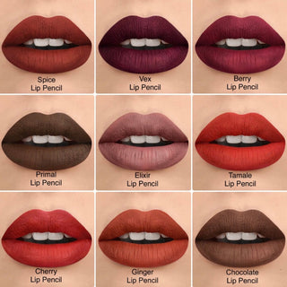 SYDONI RETRACTABLE MATTE LIP PENCIL with SHEA BUTTER 9 Rich, Smudge‑Resistant Shades