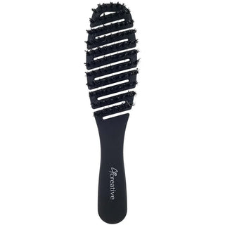 Flexvent Petite Mixed Bristle Vent Brush Boar & Nylon Pins Black