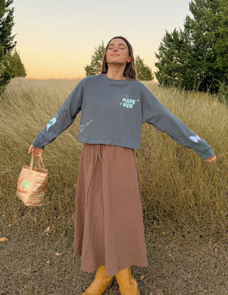 Made New Cropped LS Women's Tee