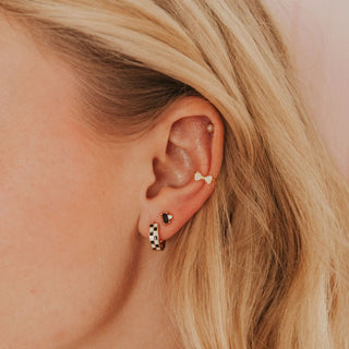 Black & White Checkered Hoops