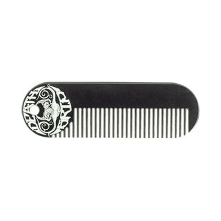 Death Grip Steel Mustache & Beard Pocket Comb 3.25 x 1 inches