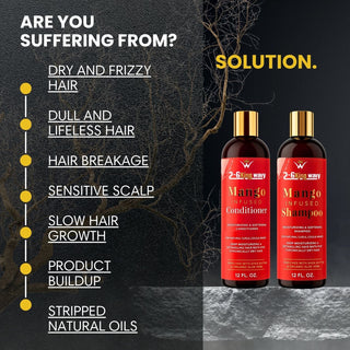 Infused Mango Shampoo & Conditioner  (12 FL OZ) DUO Premium Quality