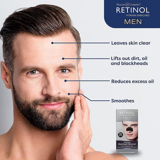 Retinol Men Charcoal Blackhead Remover - 6 Treatments