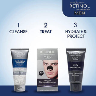 Retinol Men Charcoal Blackhead Remover - 6 Treatments