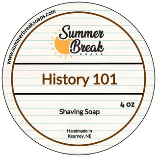 Summer Break Soaps History 101 Shaving Soap 4 Oz