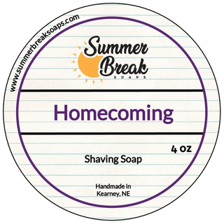 Summer Break Soaps Homecoming Shaving Soap 4 Oz