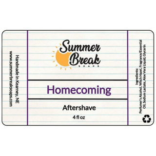 Summer Break Soaps Homecoming After Shave Splash 4 Oz